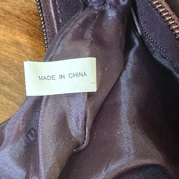 🌟HP🌟VTG 1990s Purple Suede Bling Flap Style Shoulder Bag by New York & Company - Picture 10 of 14